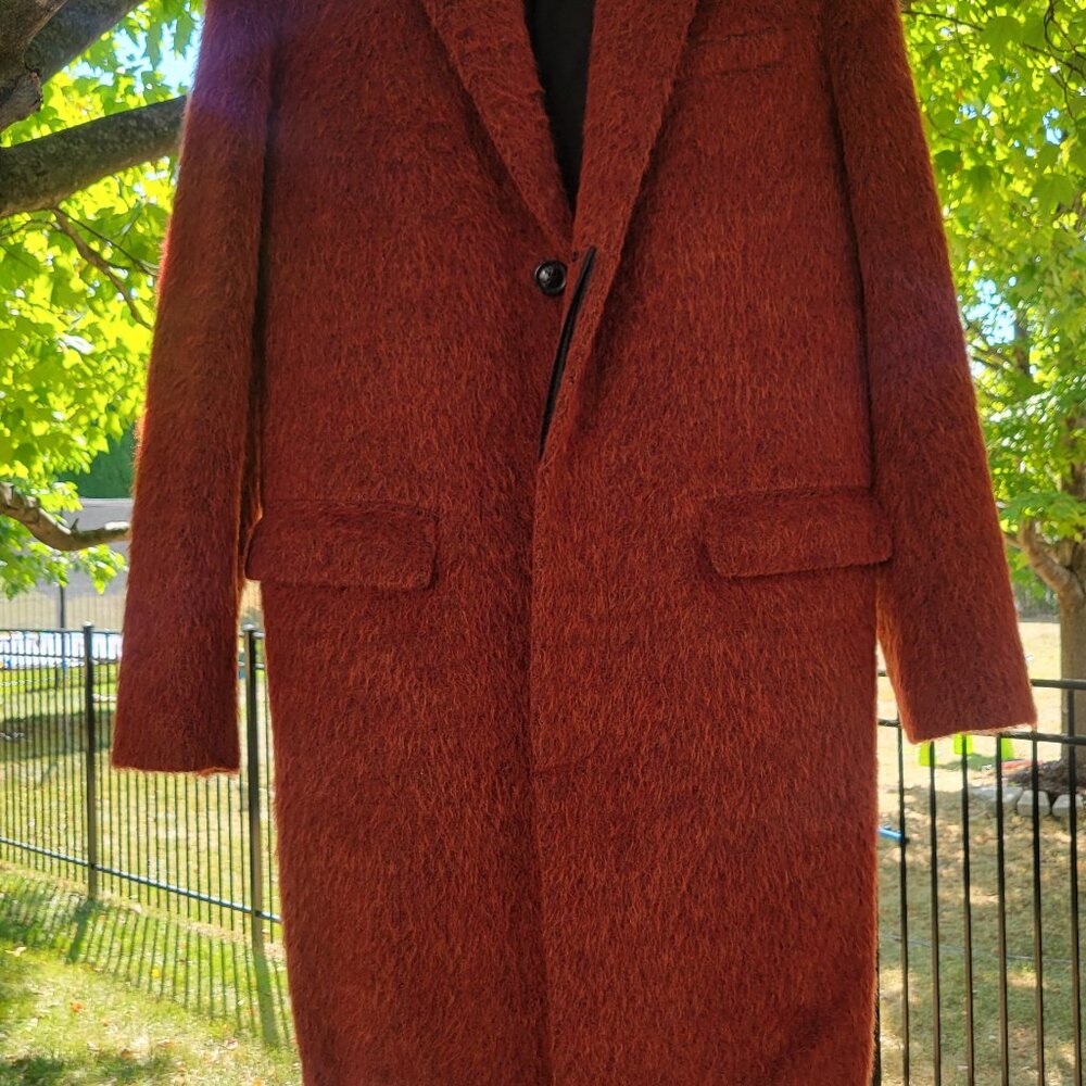 Rusty Red Mohair Single Breasted Marc by Marc Jacobs Coat